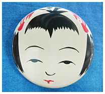こけし缶バッチ（鳴子系）